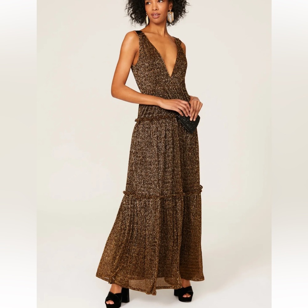 Hutch Metallic Tiered Gown size 10